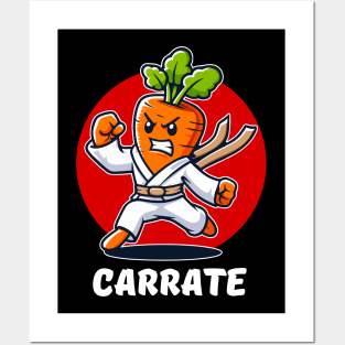 Carrate Karate Carrot Student Teacher Trainee Trainor Posters and Art